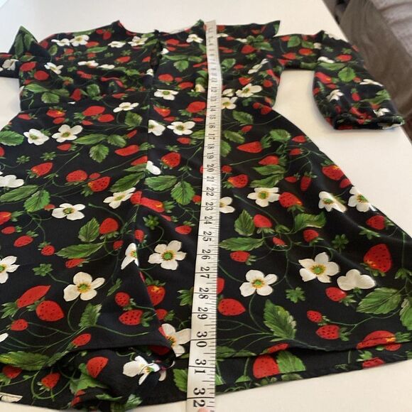 Zara Black Strawberry Print Mini Romper Size XS - Picture 14 of 16